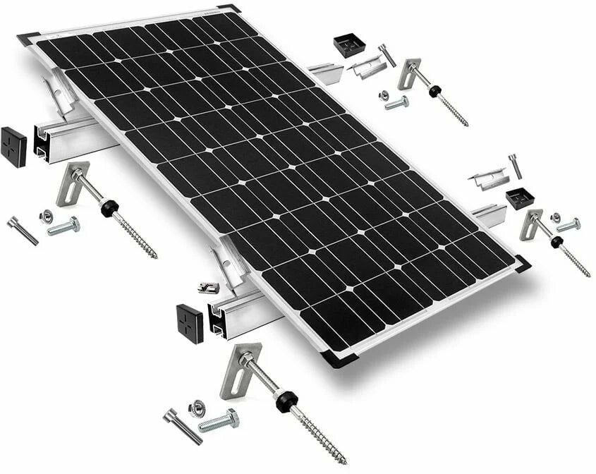 Befestigungs-Set für 1 Solarmodul - Wellethernit- und Blechdach für Solarmodule mit 40mm Rahmenhöhe