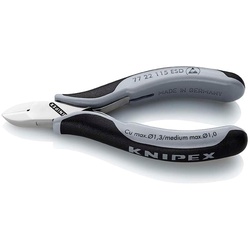 KNIPEX Elektronik-Seitenschneider mit 2-K-Griffhüllen, mit/ohne ESD ohne Facette