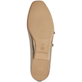TAMARIS Ballerina Damen, gold, Größe 37 EU