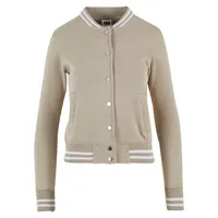 URBAN CLASSICS College Sweat Jacke Chalk Dust 5XL