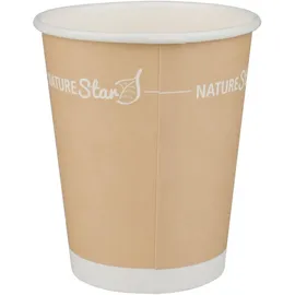 NATUREStar Kaffeebecher Papier, braun Ø 200ml 50 Stk.) - 50er Rolle"