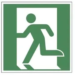 LimarLite Rettungszeichen »Notausgang links (nur in Verbindung mit Richtungspfeil) [E002]«, 15x15 cm