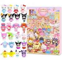 Adventskalender 2024 Kinder, 24 PCS Niedliche Puppen Advent Calendar, Minifiguren Spielzeug Countdown-Kalender,Geburtstagsgeschenk für Kinder (Sanrio)