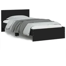 vidaXL Bettgestell 100 x 200 cm Schwarz