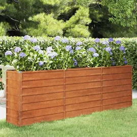 vidaXL Hochbeet Rostig 240 x 40 x 77 cm Cortenstahl