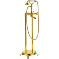 Bernstein Wannenarmatur rund Gold