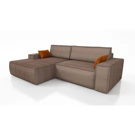 mebloland Ecksofa TOR mit Schlaffunktion. Farbe: Brown. - Braun