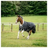 Horseware Ireland Weidedecke Amigo 100g 1200D Turnout Decke Black/Titanium Grey & Silver 145 cm - Schwarz/Grau