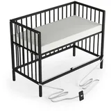 Sämann – make a difference. Beistellbett schwarz) Holz, Echtholz,Buche, 120x90x60 cm Babymöbel, Babybetten, Beistellbetten
