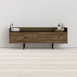 Home Affaire Sideboard »Unit Aufbewahrung, Schubladenschrank, Sideboard,«, 3 Türen, 2 Schubladen, Breite 195 cm, Höhe 73 cm,