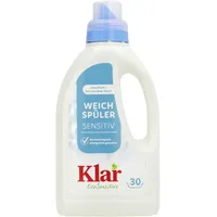 Klar Weichspüler sensitiv 6x750ml, ohne Duft, 30 Waschladungen, für Allergiker, vegan