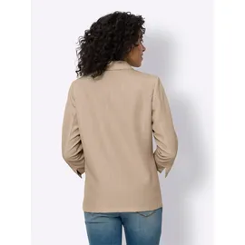 Classic Basics Jackenblazer CLASSIC BASICS "Blazer", Damen, Gr. 56, beige, 100% Polyester, Blazer