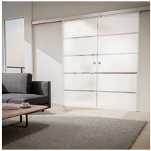 Inova Blockstreifen rechts 151 x 203,5 cm weiß
