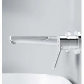 AM.PM Einhebel-Waschtischarmatur Wandmontage Badarmatur Unterputz Wandarmatur aus Messing Waschtischarmatur Waschbeckenarmatur Wasserhahn Bad Armatur Duscharmatur Ei...