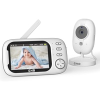 GHB Babyphone mit Kamera 3,5 Zoll Video babyphone mit VOX Modus Babyphone Nachtsicht Gegensprechfunktion Schlaflieder Babyfon, 720p