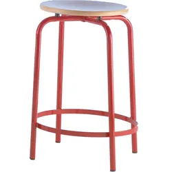 Vierfuß-Hocker mit umlaufender Fußraste