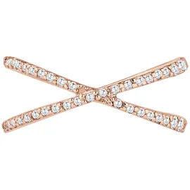 Elli Ring Damen Wickel X mit Zirkonia Kristallen in 925 Sterling Silber