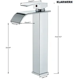 klarwerk ROSA Wasserfallarmatur Chrom