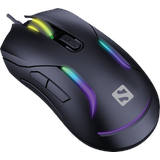 Sandberg LightFlow 6D Gamer Mouse (Kabelgebunden), Maus (Schwarz)