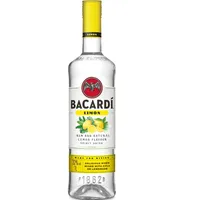 BACARDÍ Limón, weißer Rum mit Zitrone, Limette und Grapefruit, frischer Zitrusgeschmack, 32% Vol., 100 cl / 1 L