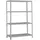 Proregal Lagerregal Metall 150x100x40 cm grau 4 Fachböden