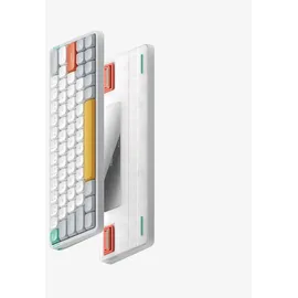 nuphy Air60 V2 kabellose Mini-Tastatur mit Beleuchtung,Unterstützung QMK/VIA Kompatibel mit Windows/Mac OS/Linux für Bluetooth 5.1/2.4GHz/(USB-C)-White Gateron Brown Switch