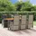 vidaXL Garten-Essgruppe 7-tlg. Grau