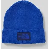 Beanie in Strick-Optik mit Logo-Patch Modell 'Box', Royal, 1
