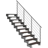 DOLLE Außentreppe Gardentop 180-220 cm Aluminium/Edelstahl/Holz/Kunststoff/Stahl/WPC