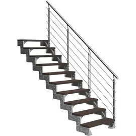 DOLLE Außentreppe Gardentop 180-220 cm Aluminium/Edelstahl/Holz/Kunststoff/Stahl/WPC