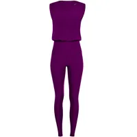 WINSHAPE Damen Functional Comfort Jumpsuit JS102LSC, Comfort Style, Fitness Freizeit Yoga Pilates, Dark-Plum