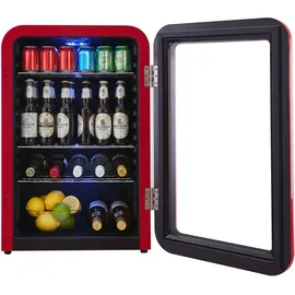 Hanseatic HBC115ERRH Getränkekühlschrank (115 l, 835 mm hoch, Rot)