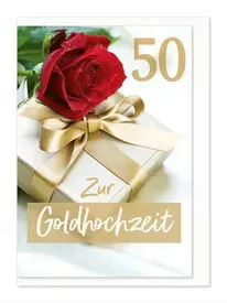 KOMMA3 Goldhochzeitskarte 01-307 Bild Bild