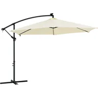 Juskys LED Ampelschirm Brazil Ø 350 cm Creme