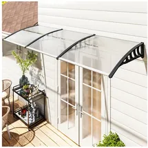 Outsunny Pultvordach 303 x 96 x 27 cm schwarz