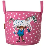 Muurla Storage Basket 30L Pippi and The Horse, pink, 30 L, h 31 cm, Ø 35 cm