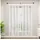 Woltu Gardinen transparent Blumen Stickerei mit Schlaufen Leinen Optik(2 Stücke) Beige 140x225 cm, - Woltu
