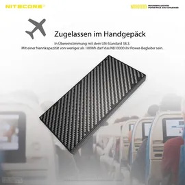 Nitecore NB10000 Externer Akku 10.000 mAh, Schwarz