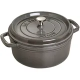 Staub Cocotte 24 cm rund graphitgrau