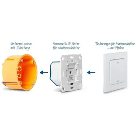 eQ-3 Homematic IP Tasterwippe für Markenschalter – mit Pfeilen HmIP-BRA