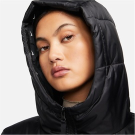 Nike Womens Hooded Jacket Sportswear Therma-Fit Repel, Black/Black/White, XL