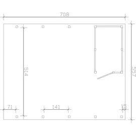 SKANHOLZ Friesland Hybrid Set 14 5,57 x 7,08 m grün inkl. Abstellraum
