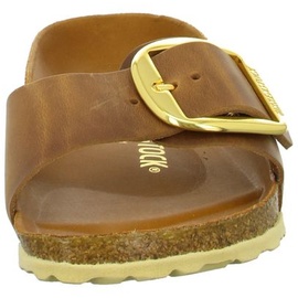 Birkenstock Madrid Big Buckle Nubukleder geölt schmal cognac 38