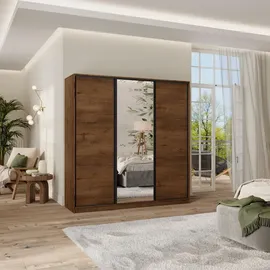 masseno Schwebetürenschrank TARI 180 x 205 x 58 cm Eiche