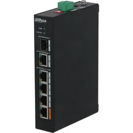 Dahua PoE PFS3106-4ET-60-V2 (5 Ports), Netzwerk Switch Schwarz