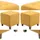 CLP Sitzhocker Pharao Stoff 2er Set Gelb