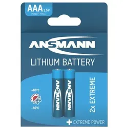 Ansmann Lithium Batterie Mignon, AAA, Lithium Extreme, 2er Blister