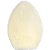 CASANOVA casa NOVA LED-Deko-Osterei H 19,3 cm LEMMY, 14,5 x 19,3 cm - Weiß Porzellan - batteriebetrieben