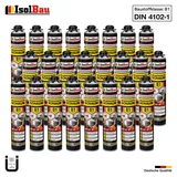 Brandschutzschaum B1 Bauschaum 24 x 750 ml Pistolenschaum Montageschaum Isolbau