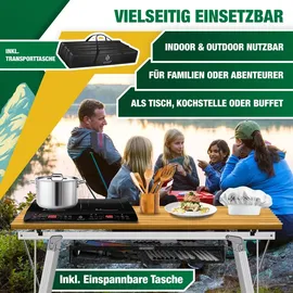 Kesser Campingtisch faltbar Holz-Optik Braun